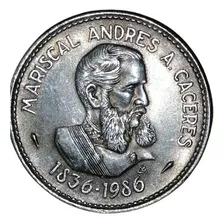 200 Intis Moneda De Plata 0,925 Conmemorativa 1836-1986