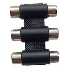 Conector Rca Unión Triple Hembra