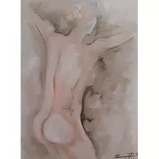 Cuadro Pintura Desnudo Mujer Óleo 