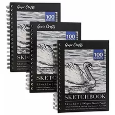 3 Pack Arte Sketchbook Espiral Obligado Dibujo Hojas 10...