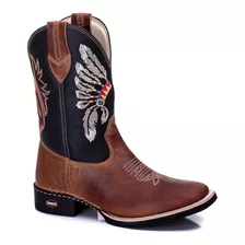 Bota Masculina Country Texana Em Cano Longo Couro 240 Tw.