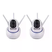 Kit 2 Câmeras Segurança Ip Sem Fio Wifi 3 Antenas Promoção