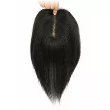 Remeehi Cabello Humano Atado/seda Base Recta Topper Corto 4.