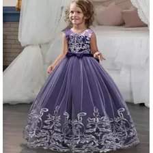 Vestido De Niña De Fiesta Mini-mi Modelo Faustina Violeta