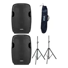 Alto-falante Ksr Pro Kit K-800 + Tripe + Capa Com Bluetooth Preto 110v/220v 