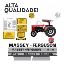 Kit Etiquetas Adesivos Trator Massey Ferguson 275