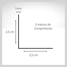 Kit 6 Cantoneira Pvc Protetor Quina Canto Parede Coluna 25mm Cor Branco