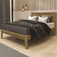 Cama Queen 160 Em Madeira Maciça 2809 Prata Freijo Fnt