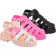 3 Pares Sandalias Plataforma Flatform Infantil Papete Macia 