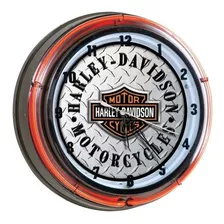Reloj De Pared - Harley-davidson Barra Y El Escudo Placa Del