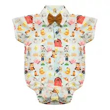 Body Social Camisa Menino Infantil Gravata Bebê Luxo Premium