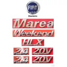Emblemas Marea Weekend Hlx 2.4 20v + Fiat - 2002 À 2004