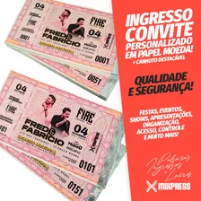 Ingresso Convite Personalizado Color Festa Evento . 250