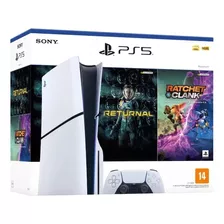 Console Playstation 5 Slim 1tb Mídia Física, 2 Jogos Returnal + Ratchet & Clank, Nacional