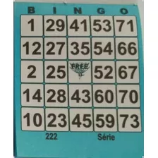 Cartela Bingo 3 Blocos 300 Fls. 8x10cm Azul