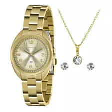 Kit Relógio Lince Feminino Quartz Ref.: Lrg4679l.kz79c2kx Cor Da Correia Dourado Cor Do Bisel Dourado Cor Do Fundo Dourado