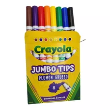 8 Plumones Gruesos Crayola Marcadores Lavables Jumbo Tips