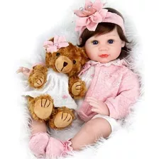 Bebe Reborn Muñeca Real 55 Cm Cuerpo Algodon 