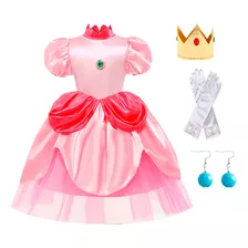 Disfraz Princesa Peach Vestido Regalo Cumpleaños Importado 