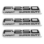 Emblema Letrero Ford F250 X L Super Duty Cromo Liso 1pz