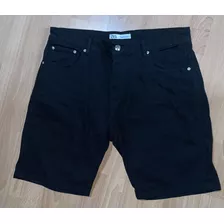 Bermuda Zara Negra Hombre