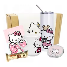 Kit De Regalo Hello Kitty / Taza Hello Kitty / Termo 