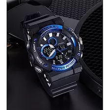 Reloj Smael Deportivo Black Caballero Militar Sumergible 50m