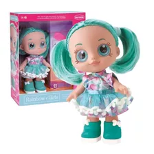 Boneca Infantil Rainbow Girls Com Cabelo Colorido E Glitter