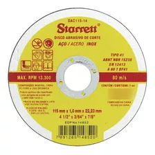 10 Peças Disco De Corte Starrett 115 4.1/2 Esmerilhadeira