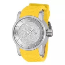 Relogio Invicta S1 Rally Yakuza Automatico Prata E Amarelo