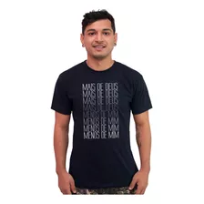 Camiseta Básica Masculina Evangélica Algodão Mais De Deus