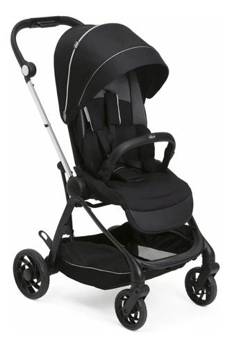 Carrinho De Bebê Chicco Compacto One4ever Lounge - 4087109910000 Black Beauty Prateado