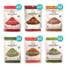 Kit 12 Especias Pimenton Aji Comino Oregano Chimi Provenzal