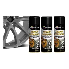 Tinta Spray Envelopamento Liquido Dipwheel 500ml 3un Grafite