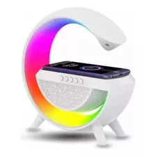 Parlantes Con Bluetooth Portatil A Bateria Luces Fm Bt2301 Color Blanco