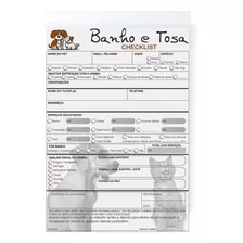5 Blocos De Anamnese Pet Ficha De Banho E Tosa Premium