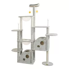 Torre Árbol Rascador Para Gato Con Casas Varios Niveles 1.7m