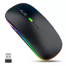Mouse Rgb Inalámbrico Bluetooth Multicolor Usb Recargable