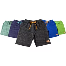 Bermudas De Moletom Moleton Kit Com 5 Bermudas De Fabrica