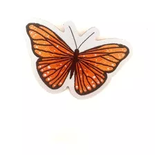 Patche Borboleta Laranja Termocolante 6x4cm Aplique 