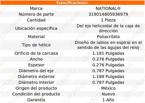 1- Retn Eje Helicoidal Caja Direccin Skylark 79 National Foto 3