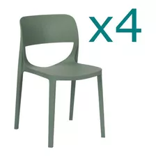 Sillas Smile X4 Comedor/jardin Apilables Exterior - Baires4