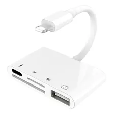 Leitor Cartão Sd 4 In 1 Para iPhone Otg Usb 3.0 | Lightning