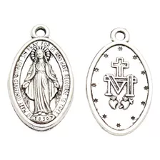  100 Abalorios De Medalla Católica De La Virgen María