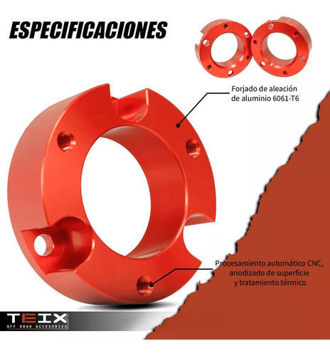 Aumentos Delanteros Traseros Toyota Tacoma 2005-2020 3 PuLG Foto 3