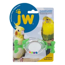 Jw Pet Company Activitoy Rattle Mirror - Juguete Para Pája. Color Verde