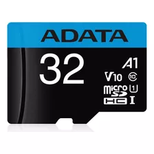 Tarjeta De Memoria Adata Ausdh32guicl10a1-ra1 Premier Con Adaptador Sd 32gb