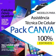 Pack 200 Artes Canva Para Assistência Técnica De Celular