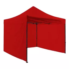 Carpa Paredes Roja Lona 3m X 3m Plegable Toldo Impermeable Color Rojo