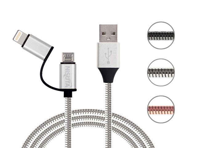 NISUTA NS-CAUSB21I CABLE USB 2 EN 1 MICRO USB Y IPHONE